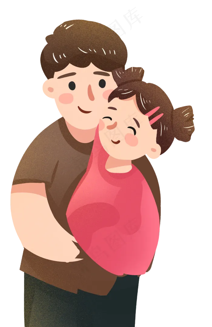 爸爸和小女孩(1212X1873(DPI:300))psd模版下载