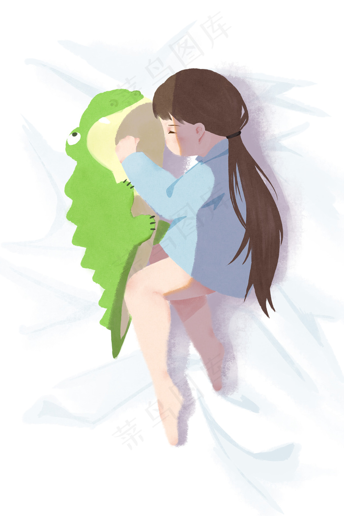 春困扁平风卡通小清新