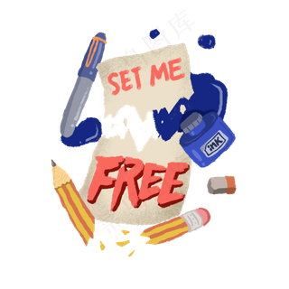 潮牌装饰笔墨铅笔PNG街头涂鸦