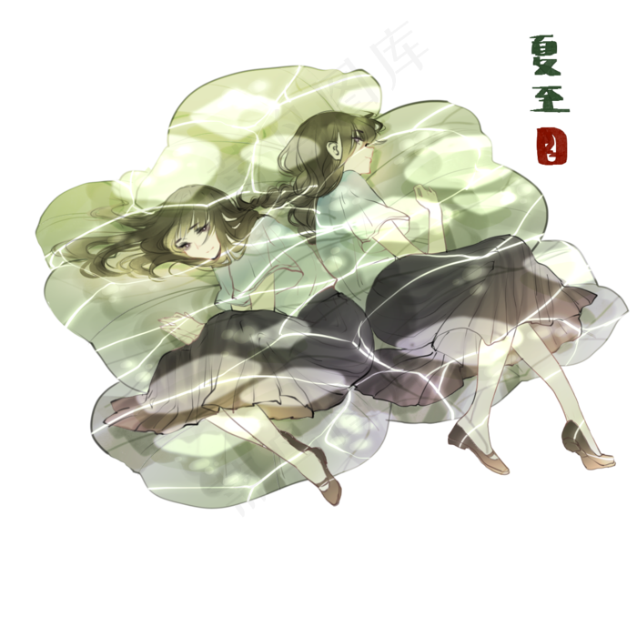 二十四节气夏至女孩(1250X1250(DPI:300))psd模版下载