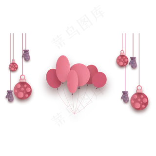 圣诞节节日挂饰装饰,免抠元素