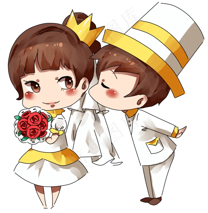 婚礼婚礼季结婚卡通(3507X3600(DPI:300))psd模版下载