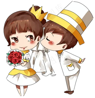 婚礼婚礼季结婚卡通