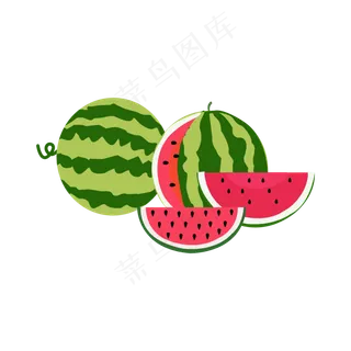 矢量西瓜装饰图案