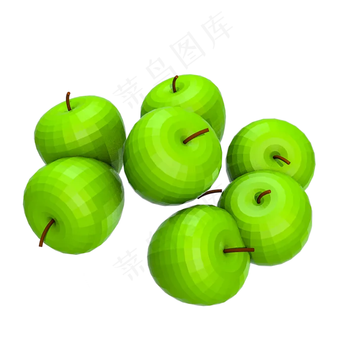 仿真青苹果(2000X2000(DPI:72))psd模版下载