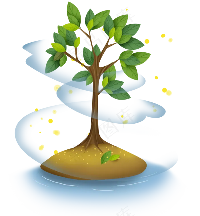 世界环保日成长的树苗,免抠元素(2000X2158(DPI:299))psd模版下载