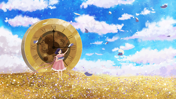 时空时间星空唯美治愈系(2880*1620px 300 dpi )psd模版下载