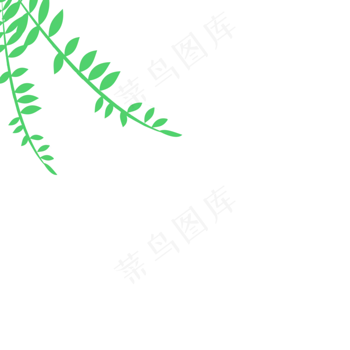 绿色春季清新柳条(2000*2000px 72 dpi )psd模版下载