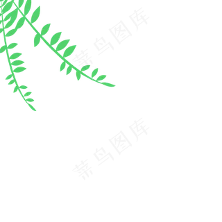 绿色春季清新柳条