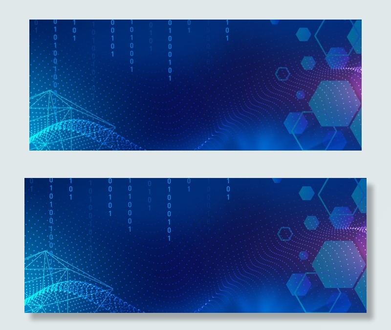 商务科技数字线条智能banner