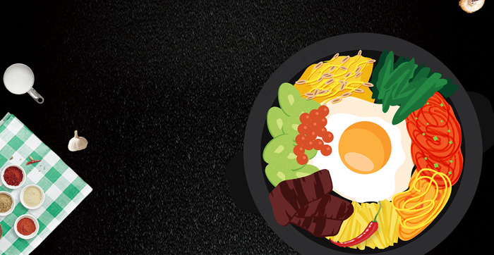 创意面食文艺质感黑色banner(7087*3669px 	      )psd模版下载