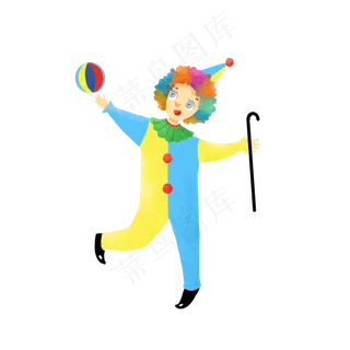 愚人节表演的小丑,免抠元素