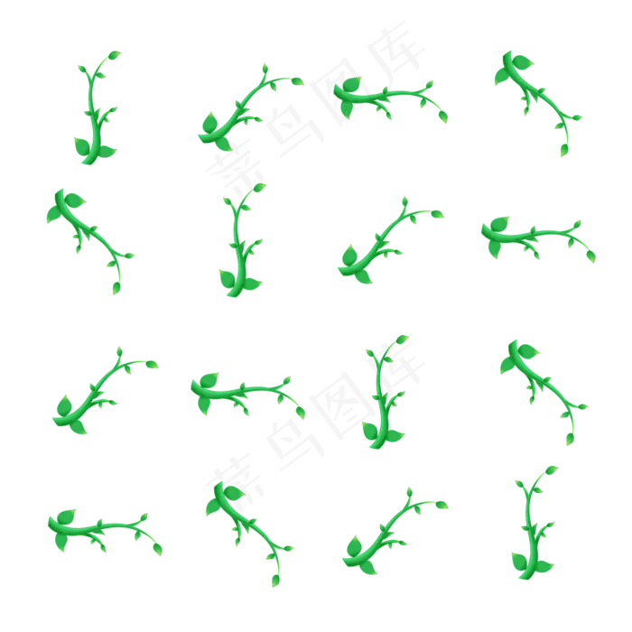 小绿芽春季底纹(2000X2000(DPI:300))psd模版下载