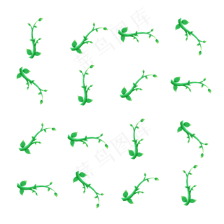 小绿芽春季底纹