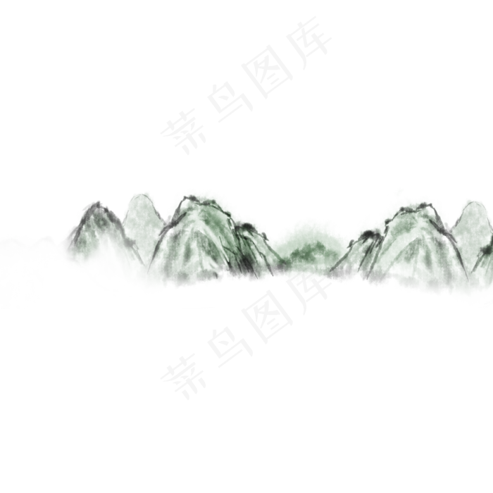 古风水墨山峰(2000X2000)