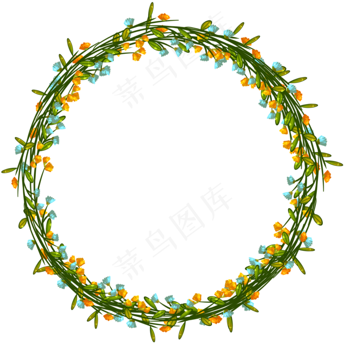 装饰花环卡通插画