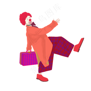 小丑愚人节礼物红色喜剧马戏团P