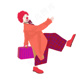 小丑愚人节礼物红色喜剧马戏团P