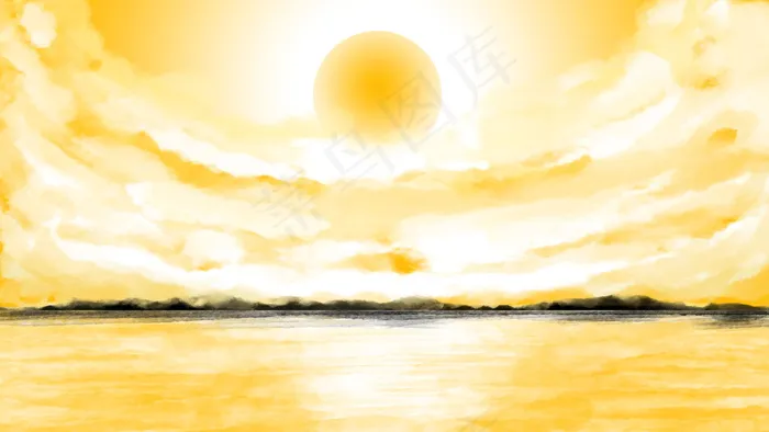 阳光照耀下温暖的天空(2880X1620(DPI:300))psd模版下载