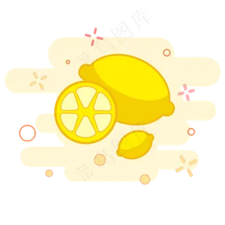 矢量卡通免扣柠檬