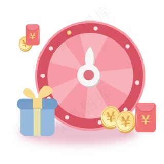 抽奖大转盘,免抠元素