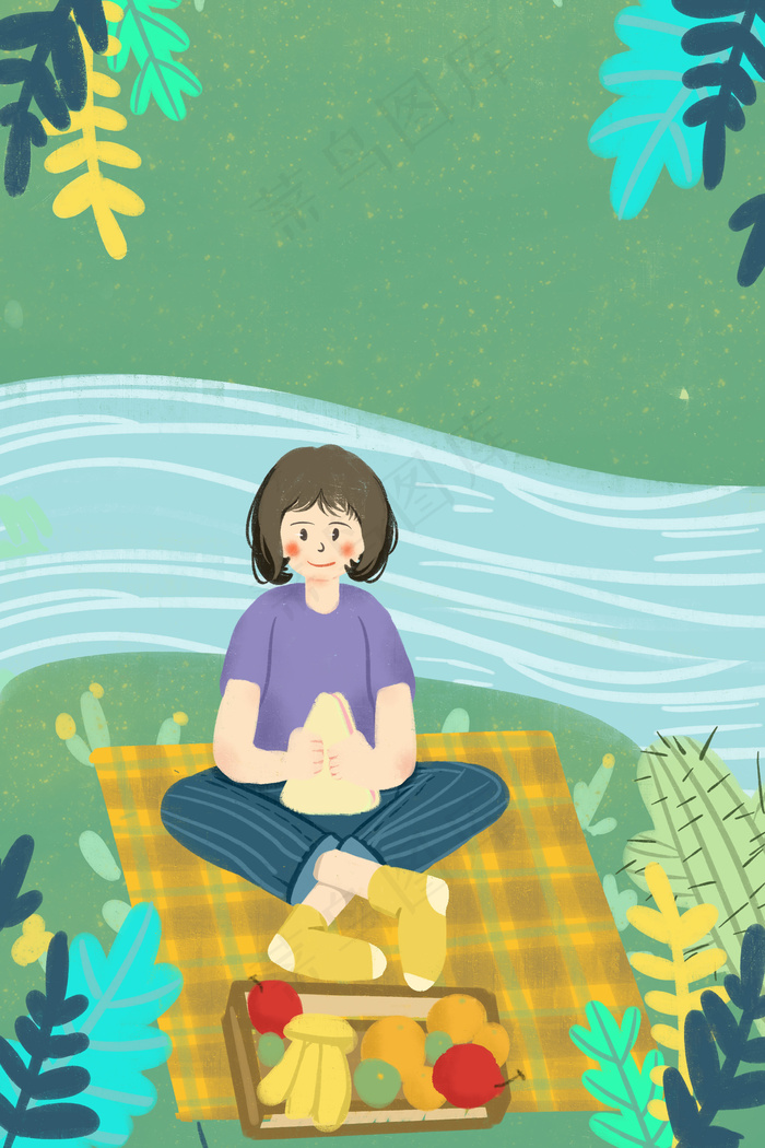 春分春游绿色广告设计