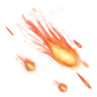 飞溅火球群,免抠元素