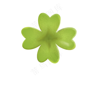 水彩绿色叶子免抠图