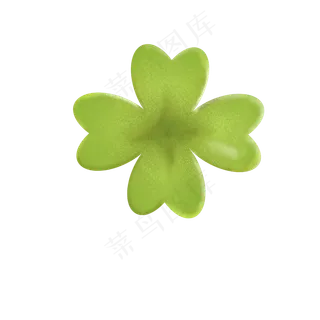 水彩绿色叶子免抠图