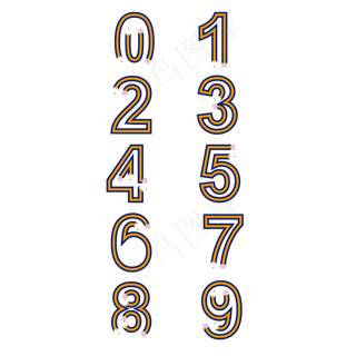 铅笔造型创意数字