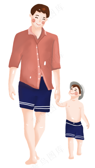 父亲节爸爸与儿子