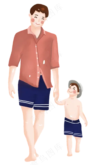 父亲节爸爸与儿子