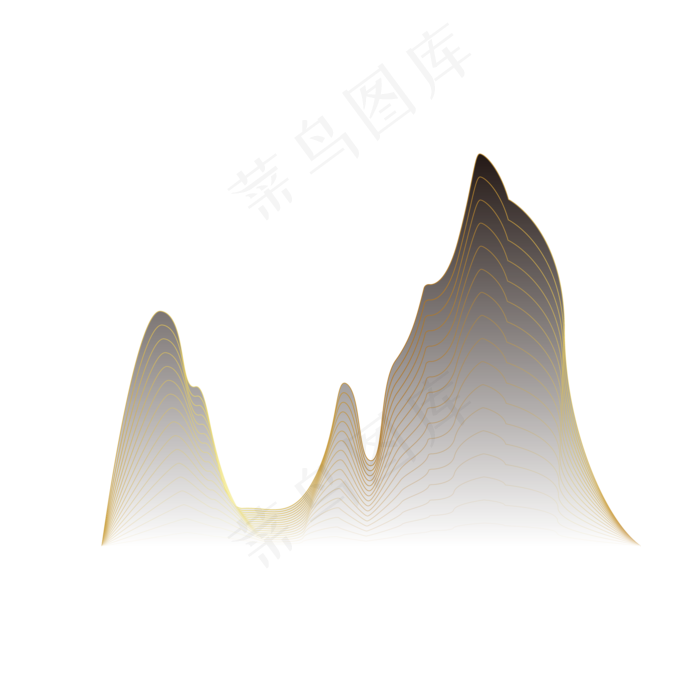 中国风金线山水(2000X2000(DPI:96))ai矢量模版下载