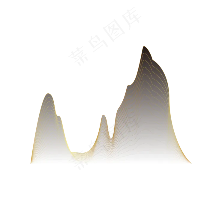 中国风金线山水(2000X2000(DPI:96))ai矢量模版下载