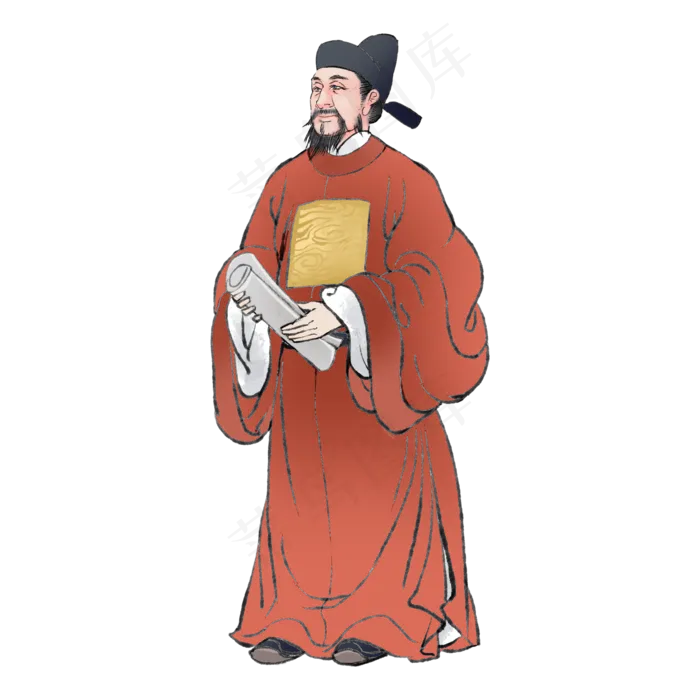 徐光启国学古人古风人物,免抠元素(2000X2000(DPI:300))psd模版下载