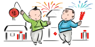 2019新年春节烟花,免抠元素