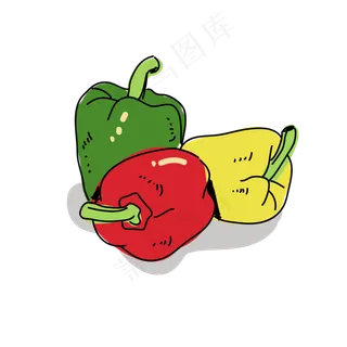 手绘风格青椒PNG
