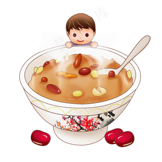 腊八粥PSD透明底,免抠元素