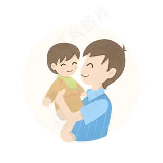 父亲节小清新暖色调父亲怀抱孩子 父亲节小清新暖色调父亲怀抱孩子
