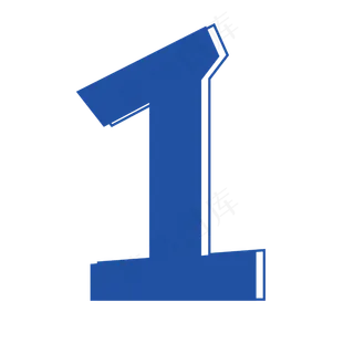 矢量线条数字1