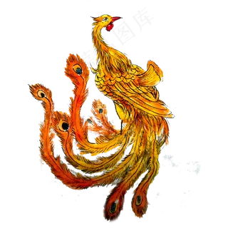 神鸟凤凰祥瑞百鸟PNG涅槃,免抠元素