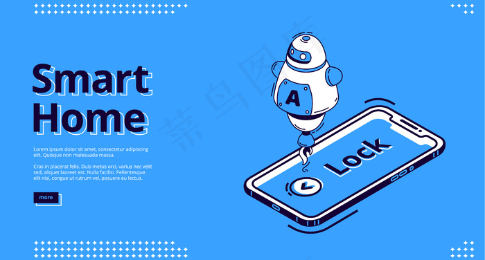 智能家居钥匙、手机图标登陆页面