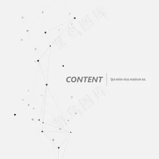 几何抽象背景与连接线和点。技术分子结构