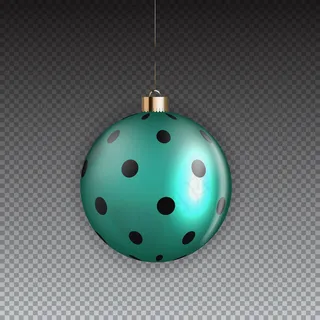 透明背景上的新年和圣诞舞会。插图