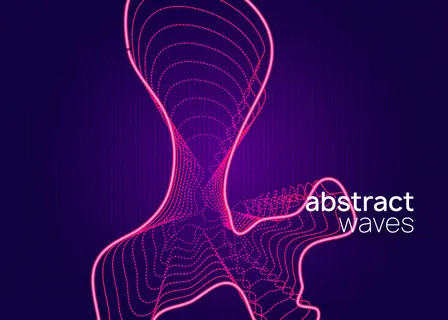 Dj活动。动态流体形状和线条。明亮的迪斯科舞厅封面模板