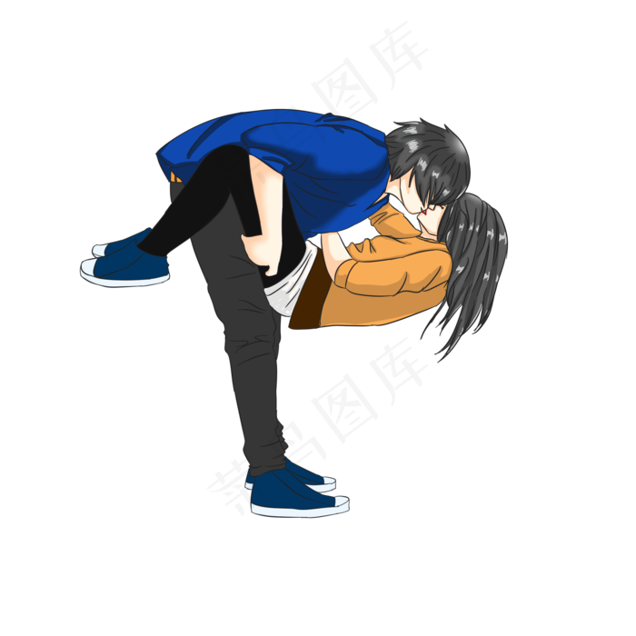 爱情男友力男朋友抱女朋友情人节(2000X2000(DPI:300))psd模版下载