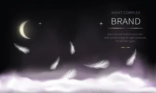 化妆品夜间背景