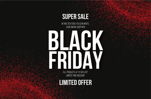 具有抽象血液背景效应的现代黑色星期五特卖