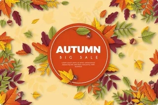 逼真的秋季销售壁纸