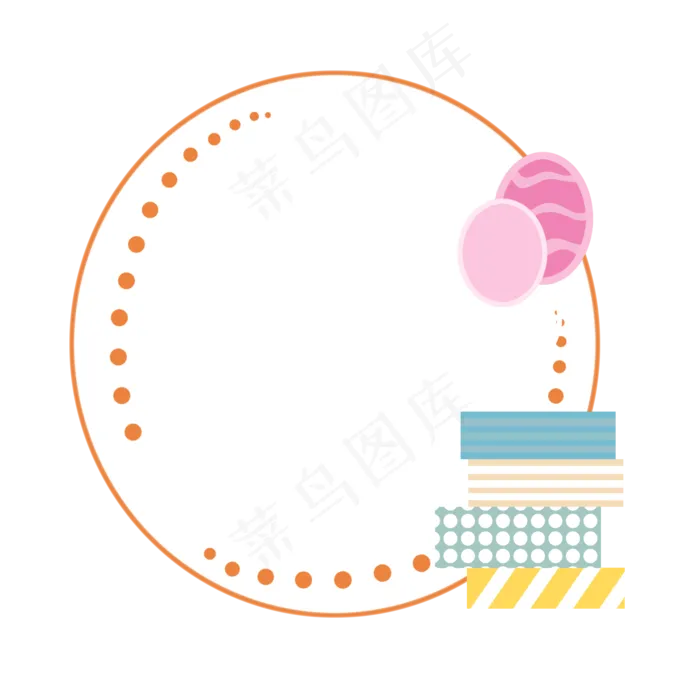 儿童节圆形边框(2000X2000(DPI:300))psd模版下载